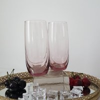 Lenox Swag Pink Trinkgläser, Set Mit 2 Großen Trinkgläsern Drape-Effekt von ahummingbirdheirloom
