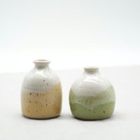 Set Aus Zwei Kleinen Vasen, Handgetöpferte Keramik von aiKeramik
