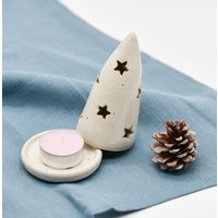 Teelichthalter Weihnachtsbaum Aus Ton, Lichtbäumchen, Handgetöpfert Teelichthalter Weihnachtsbaum Aus Ton, Lichtbäumchen, Handgetöpfert von aiKeramik