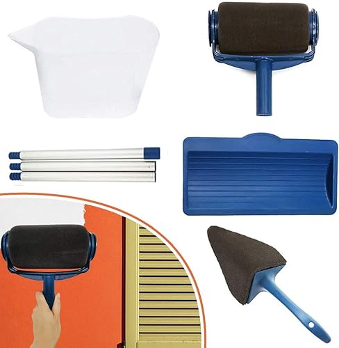 Farbroller Set, 8 Stück Farbroller Set mit Tank, Kantenroller & Eckenstreiche, Farbroller Maler Set Multifunktionale Pinsel Set,Nahtlose Multifunktionale Haus Maler set für Zuhause Schule Farbroller Set, 8 Stück Farbroller Set mit Tank, Kantenroller & Eckenstreiche, Farbroller Maler Set Multifunktionale Pinsel Set,Nahtlose Multifunktionale Haus Maler set für Zuhause Schule von aiMaKE
