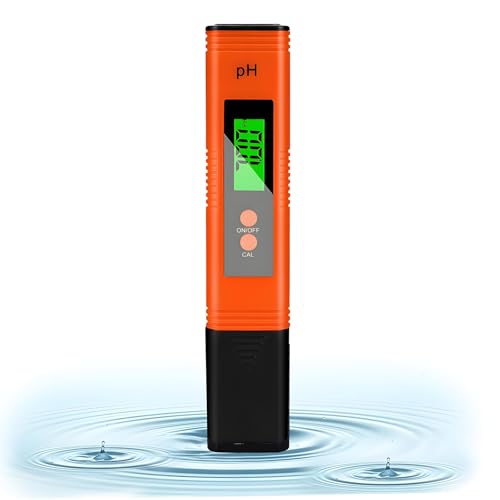 PH Messgerät, PH Meter Digital mit LCD Anzeige, PH Wasser Tester Tragbarer mit Auto-Kalibrierung, Hohe Genauigkeit, 0.00-14.00 Messbereich, für Trinkwasser/Schwimmbad/Pool von aiMaKE