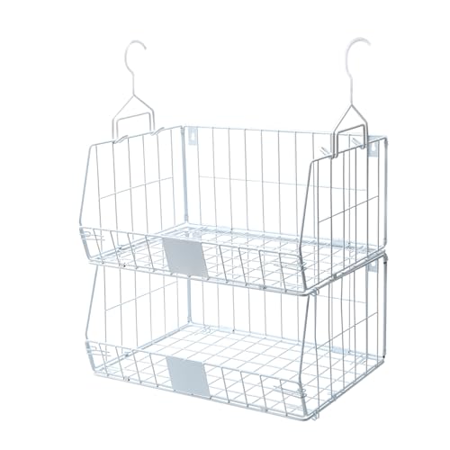 aichilra 2 Tier Closet Hanging Organizer Kleidung hängende Regale Draht Lagerung Körbe von aichilra