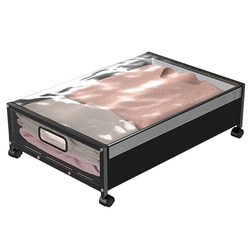 aichilra Under Bed Storage Container with Wheels Rolling1 Stück Unterbett Aufbewahrungsbox mit Rollen,80x42x18 cm, für Kleidung,Bettdecken,Spielzeug,Schuhe von aichilra