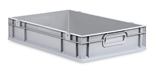 aidB Eurobox NextGen Grip, 600x400x120 mm, Griffe geschlossen, robuste Plastikbox aus Kunststoff mit ergonomischen Griffen, stapelbare Kunststoffkiste, ideal für die Industrie, 1St. von aidB