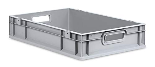 aidB Eurobox NextGen Grip, 600x400x120 mm, Griffe offen, robuste Plastikbox aus Kunststoff mit ergonomischen Griffen, stapelbare Kunststoffkiste, ideal für die Industrie, 1St. von aidB