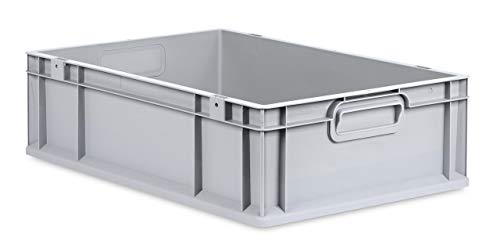 aidB Eurobox NextGen Grip, 600x400x170 mm, Griffe geschlossen, robuste Plastikbox aus Kunststoff mit ergonomischen Griffen, stapelbare Kunststoffkiste, ideal für die Industrie, 1St. von aidB