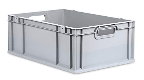 aidB Eurobox NextGen Grip, 600x400x220 mm, Griffe offen, robuste Plastikbox aus Kunststoff mit ergonomischen Griffen, stapelbare Kunststoffkiste, ideal für die Industrie, 1St. von aidB