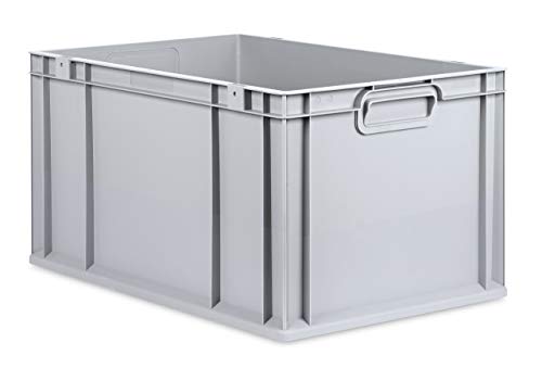 aidB Eurobox NextGen Grip, 600x400x320 mm, Griffe geschlossen, robuste Plastikbox aus Kunststoff mit ergonomischen Griffen, stapelbare Kunststoffkiste, ideal für die Industrie, 1St. von aidB