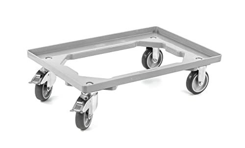 aidB Kunststoff Transportroller Offen - Grau - mit Gummiräder, 2 Lenkrollen und 2 Bremsrollen - Einzel aidB Kunststoff Transportroller Offen - Grau - mit Gummiräder, 2 Lenkrollen und 2 Bremsrollen - Einzel von aidB