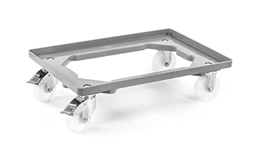 aidB Kunststoff Transportroller Offen - Grau - mit aidB Kunststoffräder, 2 Lenkrollen und 2 Bremsrollen - Einzel aidB Kunststoff Transportroller Offen - Grau - mit aidB Kunststoffräder, 2 Lenkrollen und 2 Bremsrollen - Einzel von aidB