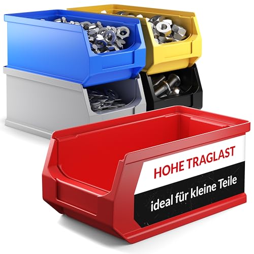 aidB Sichtlagerbox 175x100x75mm – Sortierboxen für Kleinteile – Lagerboxen für Werkstatt & Gewerbe – Kleinteilmagazin mit offener Front – Sortimentskasten für Schütten & Regalsysteme - Gr. 2.0 - Rot aidB Sichtlagerbox 175x100x75mm – Sortierboxen für Kleinteile – Lagerboxen für Werkstatt & Gewerbe – Kleinteilmagazin mit offener Front – Sortimentskasten für Schütten & Regalsysteme - Gr. 2.0 - Rot von aidB