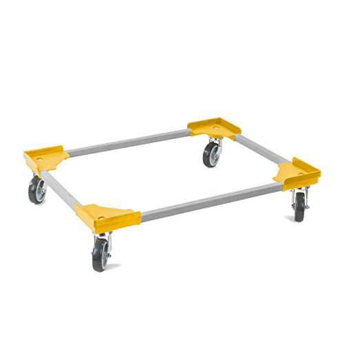 aidB Transportroller Variabel - 800x600 - Gummiräder 4 Lenkrollen Gelb von aidB