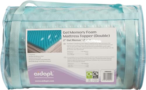 Gel Memory Foam Topper Verschiedene Größen (Doppelbett) von aidapt
