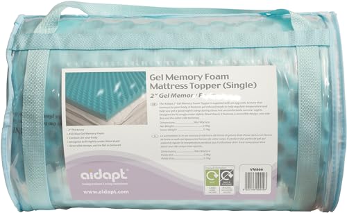 Gel Memory Foam Topper Verschiedene Größen (Einzelbett) von aidapt