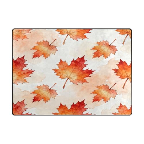 Area Rugs Minimalistischer Wohnzimmer-Teppich für Kinderzimmer, Heimdekoration, 120 x 150 cm, Aquarell-Ahorn-Orange Area Rugs Minimalistischer Wohnzimmer-Teppich für Kinderzimmer, Heimdekoration, 120 x 150 cm, Aquarell-Ahorn-Orange von aidingzhi