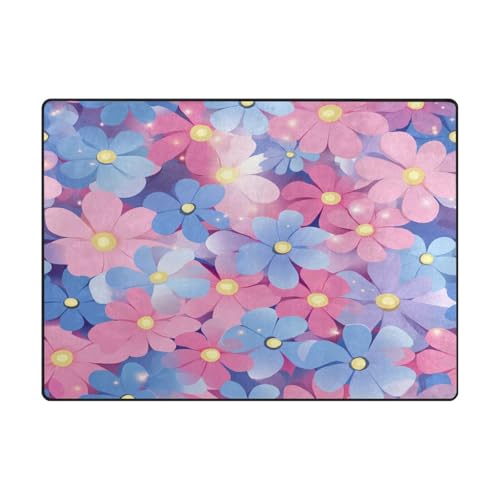 Großer Teppich, minimalistischer Teppich für Schlafzimmer, Schlafzimmer, ästhetische Dekoration, 120 x 150 cm, für den Elterntag, schöne rosa lila Blumen Großer Teppich, minimalistischer Teppich für Schlafzimmer, Schlafzimmer, ästhetische Dekoration, 120 x 150 cm, für den Elterntag, schöne rosa lila Blumen von aidingzhi