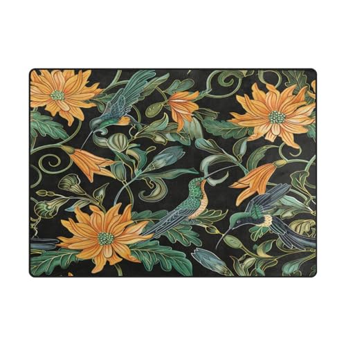Küchenteppich, minimalistischer Teppich für Kinderzimmer, Heimdekoration, 120 x 150 cm, Farbe: Gelbe Blumen, Kolibri Küchenteppich, minimalistischer Teppich für Kinderzimmer, Heimdekoration, 120 x 150 cm, Farbe: Gelbe Blumen, Kolibri von aidingzhi