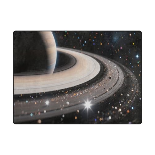 Room Rugs Minimalistischer Teppich für Schlafzimmer, Kinderzimmer, Heimdekoration, 120 x 150 cm, Naturfarben, schöner galaktischer Planet, Schwarz Room Rugs Minimalistischer Teppich für Schlafzimmer, Kinderzimmer, Heimdekoration, 120 x 150 cm, Naturfarben, schöner galaktischer Planet, Schwarz von aidingzhi