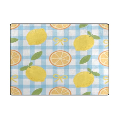 Room Rugs Moderner Teppich für Wohnheim für Kinderzimmer, Heimdekoration, 120 x 150 cm, niedliches Cartoon-Gelb, Zitrone Room Rugs Moderner Teppich für Wohnheim für Kinderzimmer, Heimdekoration, 120 x 150 cm, niedliches Cartoon-Gelb, Zitrone von aidingzhi
