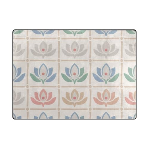 Rug Living Moderne Teppiche und Teppiche für Kinderzimmer, Heimdekoration, 120 x 150 cm, exotische geometrische Blume, Pastellfarben Rug Living Moderne Teppiche und Teppiche für Kinderzimmer, Heimdekoration, 120 x 150 cm, exotische geometrische Blume, Pastellfarben von aidingzhi
