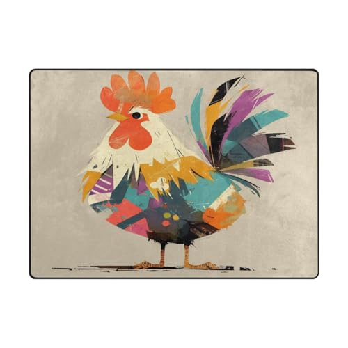 Schlafzimmerteppich, 10,2 x 12,7 cm, moderner Teppich, für Kinderzimmer, Heimdekoration, 120 x 150 cm, naturfarben, gemischte Farben, geometrischer Bräter von aidingzhi