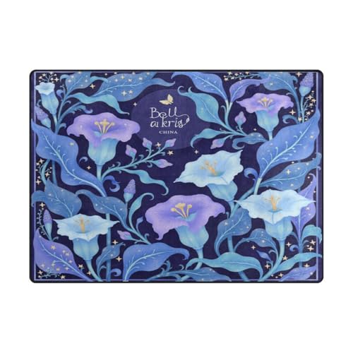 Teppich, Esszimmer, 10,2 x 12,7 cm, bequemer Teppich für Schlafzimmer, Kinderzimmer, Heimdekoration, 120 x 150 cm, Blumen, Lila, elegant Teppich, Esszimmer, 10,2 x 12,7 cm, bequemer Teppich für Schlafzimmer, Kinderzimmer, Heimdekoration, 120 x 150 cm, Blumen, Lila, elegant von aidingzhi