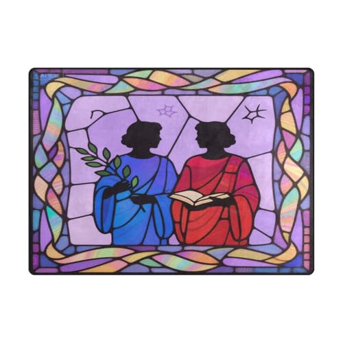 Teppich, maschinenwaschbar, für Kinder, Schlafzimmer, Esszimmer, Bauernhaus, Kinderzimmer, Zuhause, Büro, 120 x 150 cm, Naturfarben, für Damen, Edelstahl, Glas, bunt von aidingzhi