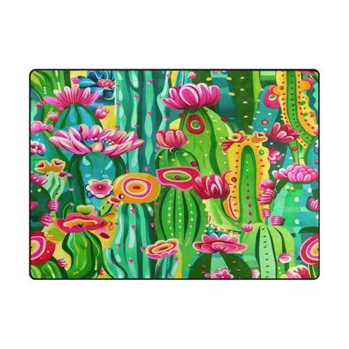 Teppiche, waschbar, 10,2 x 12,7 cm, minimalistischer Teppich, Wohnzimmer für Schlafzimmer, ästhetische Dekoration, 120 x 150 cm, naturfarben, psychedelischer Kaktus Teppiche, waschbar, 10,2 x 12,7 cm, minimalistischer Teppich, Wohnzimmer für Schlafzimmer, ästhetische Dekoration, 120 x 150 cm, naturfarben, psychedelischer Kaktus von aidingzhi