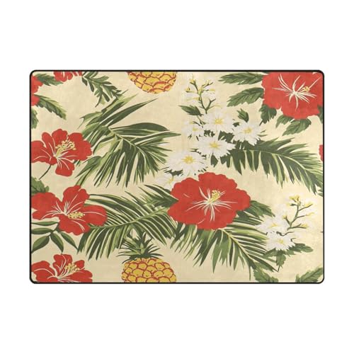 Teppiche, waschbar, minimalistischer Teppich für Schlafzimmer, Esszimmer, Bauernhaus, Kinderzimmer, Heimbüro, 120 x 150 cm, naturfarben, tropische Pflanzen, Früchte Teppiche, waschbar, minimalistischer Teppich für Schlafzimmer, Esszimmer, Bauernhaus, Kinderzimmer, Heimbüro, 120 x 150 cm, naturfarben, tropische Pflanzen, Früchte von aidingzhi