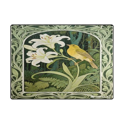 Waschbare Teppiche, 10,2 x 12,7 cm, bequeme Teppiche für Schlafzimmer, Esszimmer, Bauernhaus, Kinderzimmer, Zuhause, Büro, 120 x 150 cm, naturfarben – grüne Calla-Lilien-Blumen Waschbare Teppiche, 10,2 x 12,7 cm, bequeme Teppiche für Schlafzimmer, Esszimmer, Bauernhaus, Kinderzimmer, Zuhause, Büro, 120 x 150 cm, naturfarben – grüne Calla-Lilien-Blumen von aidingzhi