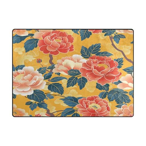 Waschbarer Teppich, 10,2 x 12,7 cm, ästhetischer Wohnzimmer-Teppich für Schlafzimmer, Heimdekoration, 120 x 150 cm, natürliche dichte Blumen Waschbarer Teppich, 10,2 x 12,7 cm, ästhetischer Wohnzimmer-Teppich für Schlafzimmer, Heimdekoration, 120 x 150 cm, natürliche dichte Blumen von aidingzhi