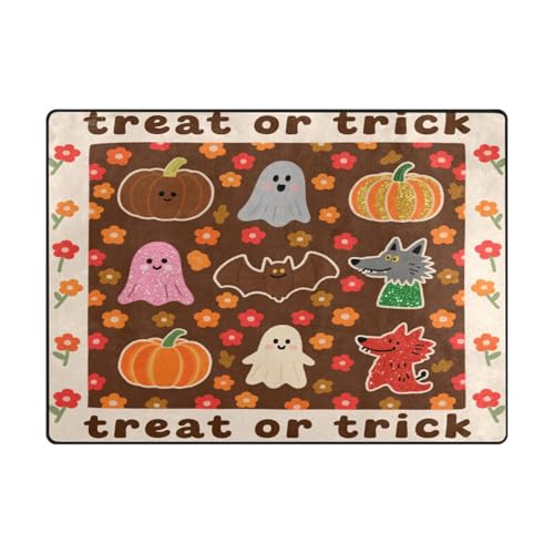 Waschbarer Teppich, minimalistischer Teppich, 10,2 x 12,7 cm, für Kinderzimmer, Heimdekoration, 120 x 150 cm, niedlicher Halloween-Cartoon-Blumen-Kürbis Waschbarer Teppich, minimalistischer Teppich, 10,2 x 12,7 cm, für Kinderzimmer, Heimdekoration, 120 x 150 cm, niedlicher Halloween-Cartoon-Blumen-Kürbis von aidingzhi