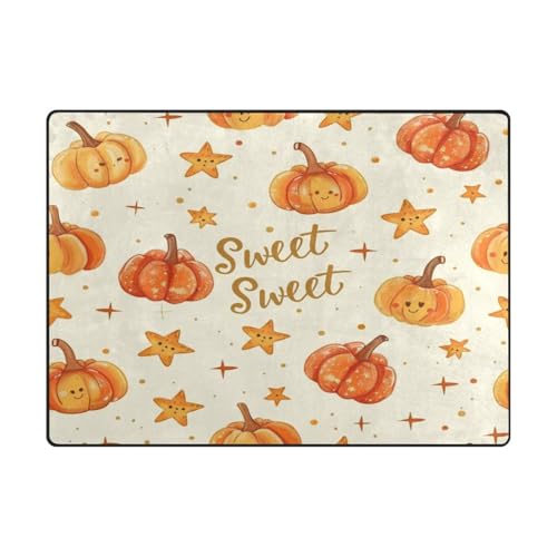 Wohnheim-Teppich, ästhetischer Teppich für Jungen, für Kinderzimmer, Heimdekoration, 120 x 150 cm, Süßer Kürbis von aidingzhi