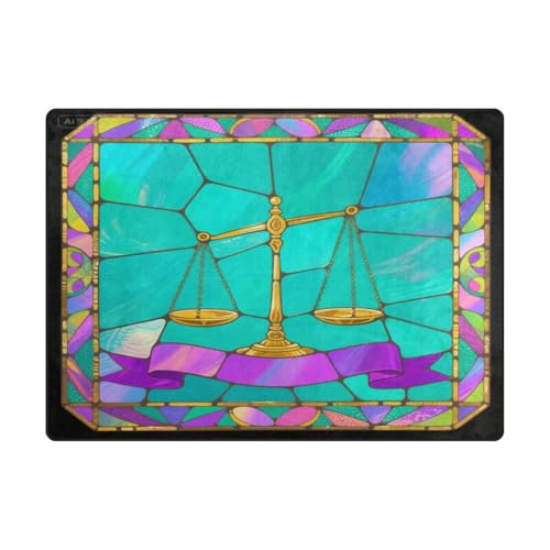 Wohnzimmerteppich, ästhetischer Teppich für Schlafzimmer, Esszimmer, Bauernhaus, Kinderzimmer, Heimbüro, 120 x 150 cm, Naturfarben, Astrologie, Edelstahl, Glas-Stil von aidingzhi