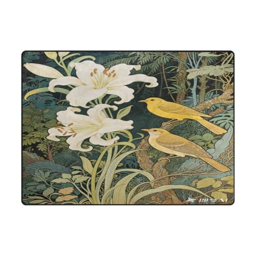 Zimmerteppich, 10,2 x 12,7 cm, bequemer Teppich für Schlafsaal, Schlafzimmer, Esszimmer, Bauernhaus, Kinderzimmer, Zuhause, Büro, 120 x 150 cm, naturfarben – grüne Calla-Lilien-Blumen Zimmerteppich, 10,2 x 12,7 cm, bequemer Teppich für Schlafsaal, Schlafzimmer, Esszimmer, Bauernhaus, Kinderzimmer, Zuhause, Büro, 120 x 150 cm, naturfarben – grüne Calla-Lilien-Blumen von aidingzhi