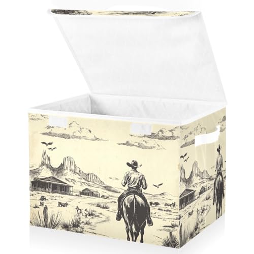 aidingzhi Faltbare, stapelbare Aufbewahrungsbehälter mit Griffen, 40 l, dekorative Behälter zur Aufbewahrung, Weihnachten, für Zuhause, Büro, Organisation, 42 x 32 x 30 cm von aidingzhi