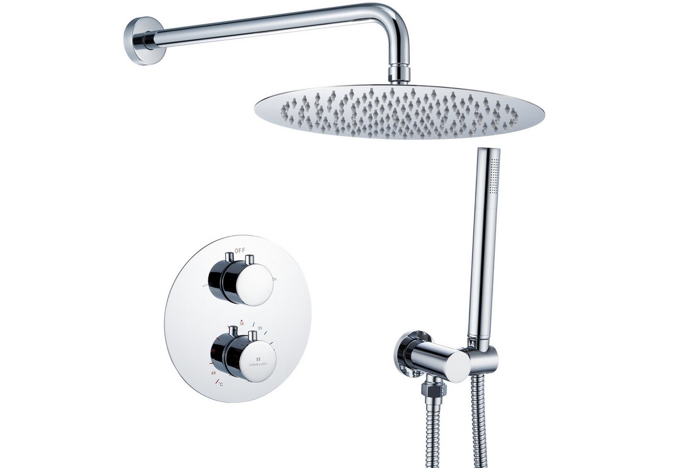 aihom Duschsystem mit Thermostat,Unterputz Duscharmatur Unterputz Dusche Duschset, 12 Zoll Kopfbrause Anti-Verbrühungs-Duschsystem aihom Duschsystem mit Thermostat,Unterputz Duscharmatur Unterputz Dusche Duschset, 12 Zoll Kopfbrause Anti-Verbrühungs-Duschsystem von aihom