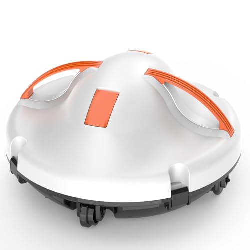 (2025 Neu) Poolroboter, Poolsauger Akku mit 130 Minuten Reinigungszeit, Einfach zu Bedienen, Selbstparkfunktion, Poolsauger Bodensauger Ideal für Flache Pools bis zu 100 m² von aikesen
