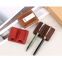 Handgefertigte Leder 2-stifthalter Clip Bücher & Notizbücher, Personalisierte Notebook Bleistift Cliphalter Journal, Journal Zubehör von aimeehandmade