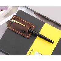 Handgefertigte Leder Stifthalter Clip Für Bücher & Notizbücher, Personalisierte Notebook Bleistift Halter Journal, Journal Zubehör, Schreibzeug von aimeehandmade