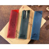 Personalisierte Echtleder Stift Bleistift Tasche, Benutzerdefinierte Rustikale Leder Füllfederhalter Etui Beutel, Kugelschreiber Hülle von aimeehandmade