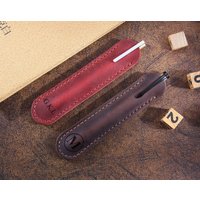 Personalisierte Leder Stiftetasche, Einfache Stifte Stifthalter, Minimalist Stiftetui, Federmäppchen Leder, Federmäppchen, Füllfederhalter von aimeehandmade