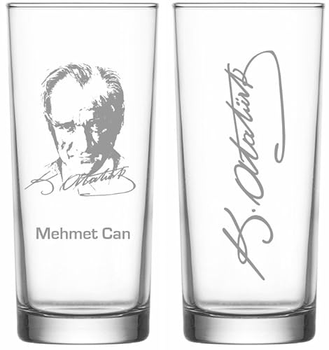 Atatürk Raki Gläser mit Gravur Glas Raki Bardagi Bardak Rakigläser mit Name von aina