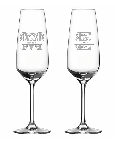 Sektgläser mit Gravur 2er Set - Sektglas mit Namen und Buchstaben personalisiert - Perfekte Geschenkidee Sektgläser mit Gravur 2er Set - Sektglas mit Namen und Buchstaben personalisiert - Perfekte Geschenkidee von aina