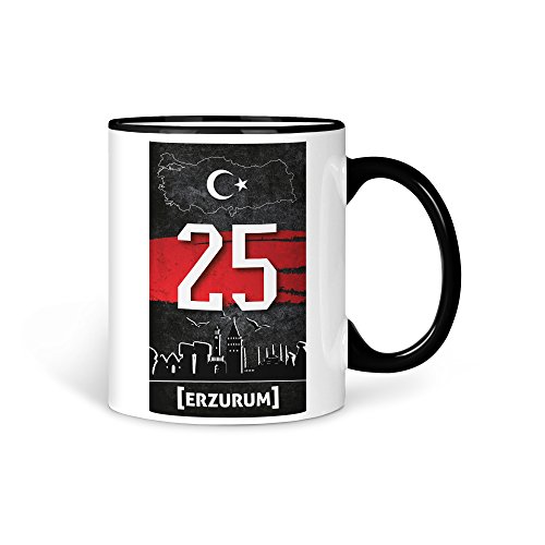 Tasse Kaffeetasse Türkei Erzurum 25 Türkiye Plaka V2 von aina