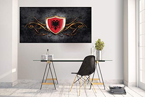 Wandtattoo Wandsticker Aufkleber Kinderzimmer Albanien Adler Fahne Flagge von aina