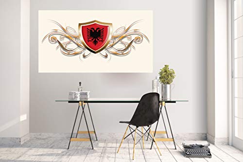 Wandtattoo Wandsticker Aufkleber Kinderzimmer Albanien Adler Fahne Flagge von aina