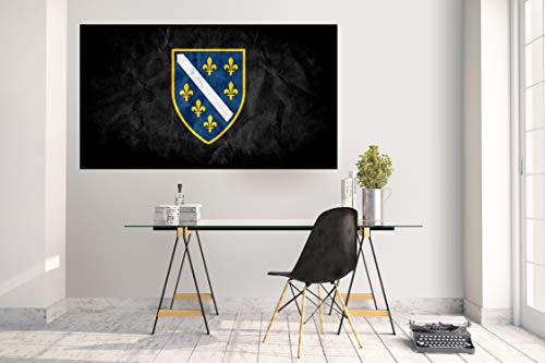 Wandtattoo Wandsticker Aufkleber Kinderzimmer Bosnien BIH Fahne Flagge von aina