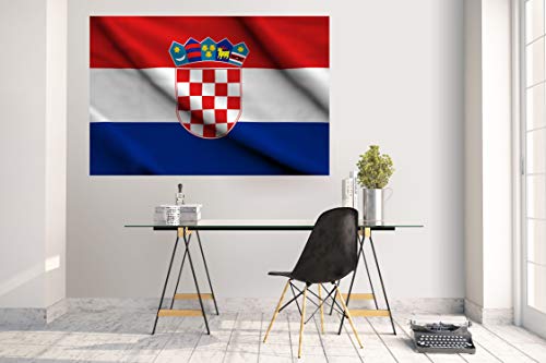 Wandtattoo Wandsticker Aufkleber Kinderzimmer Kroatien Fahne Flagge von aina
