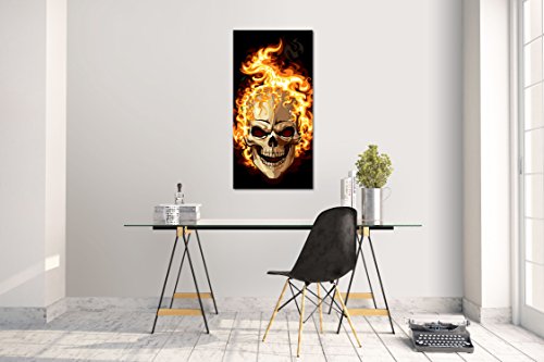 Wandtattoo Wandsticker Aufkleber Skull Fire Grösse: 60 x 120 cm von aina